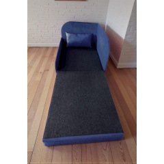 Крісло-ліжко дитяче Tobi Sho Діксі м'яке розкладне лівостороннє велюр Fiore Navy, 950х750х700 мм Київ