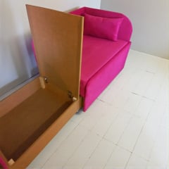 Крісло-ліжко дитяче Tobi Sho Діксі м'яке розкладне правостороннє велюр Fiore Fuchsia, 950х750х700 мм Київ