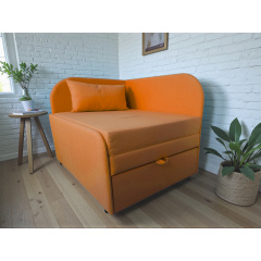 Крісло-ліжко дитяче Tobi Sho Діксі м'яке розкладне лівостороннє велюр Fiore Terra, 950х750х700 мм Київ