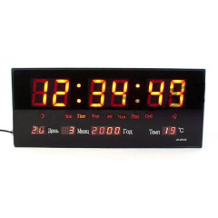 Часы настенные электронные LED Спартак Number Clock 3615 Черные Николаев