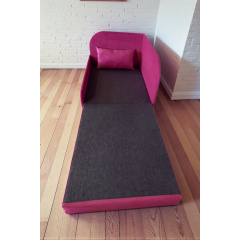 Крісло-ліжко дитяче Tobi Sho Діксі м'яке розкладне лівостороннє велюр Fiore Fuchsia, 950х750х700 мм Київ
