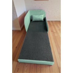 Крісло-ліжко дитяче Tobi Sho Діксі м'яке розкладне правостороннє велюр Fiore Mint, 950х750х700 мм Київ