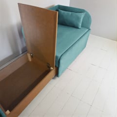 Крісло-ліжко дитяче Tobi Sho Діксі м'яке розкладне правостороннє велюр Fiore Mint, 950х750х700 мм Київ