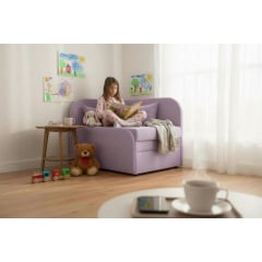 Крісло-ліжко дитяче Tobi Sho Діксі м'яке розкладне лівостороннє велюр Fiore Grape, 950х750х700 мм Київ