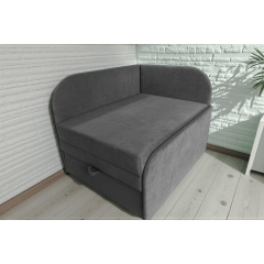 Крісло-ліжко дитяче Tobi Sho Діксі м'яке розкладне правостороннє велюр Fiore Steel, 950х750х700 мм Київ