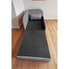 Крісло-ліжко дитяче Tobi Sho Діксі м'яке розкладне правостороннє велюр Fiore Steel, 950х750х700 мм Київ