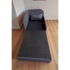 Крісло-ліжко дитяче Tobi Sho Діксі м'яке розкладне правостороннє велюр Fiore Grafit, 950х750х700 мм Київ