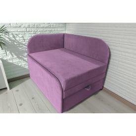 Крісло-ліжко дитяче Tobi Sho Діксі м'яке розкладне лівостороннє велюр Fiore Grape, 950х750х700 мм