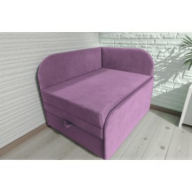 Крісло-ліжко дитяче Tobi Sho Діксі м'яке розкладне правостороннє велюр Fiore Grape, 950х750х700 мм
