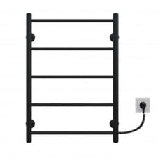 Електрична рушникосушка Kosser Драбинка Пряма 700х500/5 ЕR кноп. чорн.