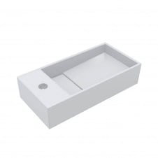 Умивальник Miraggio Toni 450 C, miramarble, білий глянцевий