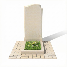 Памятник из светлого песчаника "фигурный" одинарный