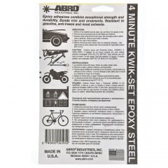 Клей 4-хвилинний для металу ABRO ES-507 Epoxy Steel 57 г Броди