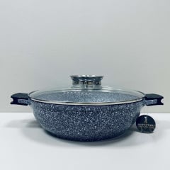 Сотейник с крышкой Edenberg 4,1 л 28 см Черно-белый EB-8041 Бровары