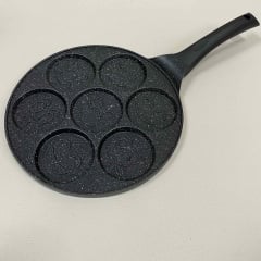 Сковорода для оладий Kamille с антипригарным покрытием Смайлики 26 см Черный KM-4212 Киев