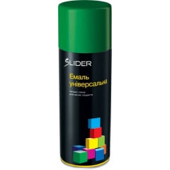 Эмаль универсальная Аэрозоль SLIDER Color Глянцевая 400 мл Зеленый RAL 6029 Бровары