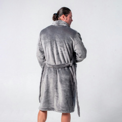 Халат чоловічий COSAS Velvet Mood S-M Графітовий (VelvetMood_man_grey_sm) Токмак