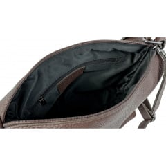 Жіноча сумка наплічна Borsacomoda 21x11x29 см Темно-коричневий (810.037) Київ