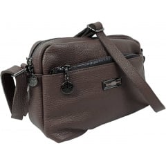 Сумка жіноча на плече Borsacomoda 25x17x10 см Темно-коричневий (2860821059) Київ