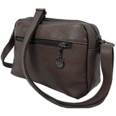 Сумка жіноча на плече Borsacomoda 25x17x10 см Темно-коричневий (2860821059) Київ