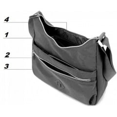 Сумка-кроссбоди женская Confident 25x11x29 см Черный (2197323923) Нежин