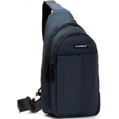 Чоловіча сумка слінг LANPAD 17x30x9 см Синій (2513870065) Броди