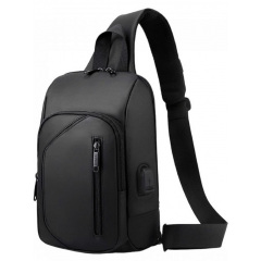 Чоловіча сумка-слінг Confident 29x18x13 см Чорний (1832014933) Київ