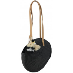 Женская плетенная сумка Esmara 30x30x6 см Черный (2797462542) Шостка