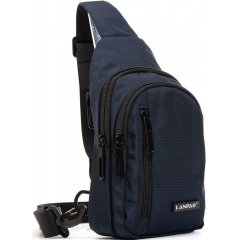 Чоловіча сумка через плече LANPAD 15x20x8 см Синій (2619409999) Вишгород