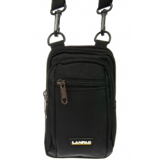Сумка чоловіча LANPAD 11x17x6 см Чорний (LAN6195 black) Червоноград