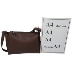 Сумка жіноча наплічна Borsacomoda 31x19.5x9 см Темно-коричневий (2860029529) Київ