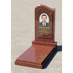 Пам'ятник із червоного граніту для одного з надгробною плитою Киев