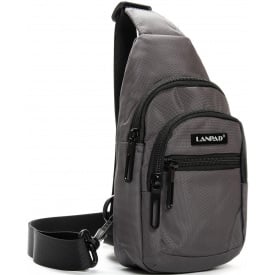 Сумка мужская через плечо LANPAD 13x19x8 см Серый (2674469189)