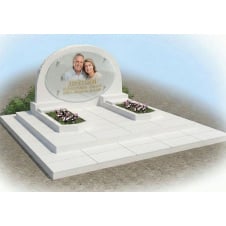 Комплекс подвійний пам'ятник світлий мармуровий піщаник