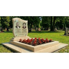 Елітний пам'ятник для сімейної пари мармуровий піщаник