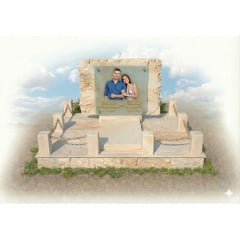 Меморіальний комплекс для сімейної пари "Скала" пісковик Миргород