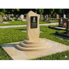 Елітний пам'ятник для чоловіка мармуровий піщаник Миргород