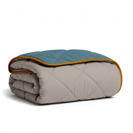 Покривало стьобане двостороннє COSAS TAUPE STONE CS1 150x220 см Бежево-блакитний