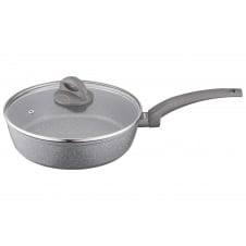 Сковорода глибока Ardesto Gemini Gourmet Apulia з кришкою 26 см Сірий AR2426GGL