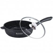 Cковорода глибока з кришкою Edenberg 28 см Чорний EB-3322