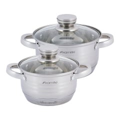 Набор кастрюль Kamille Серебристый 4 предмета KM-4914 Бердичев