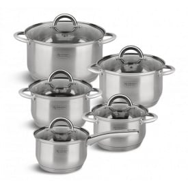 Набір каструль Edenberg Сріблястий 10 предметів EB-4005