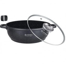 Сотейник з мармуровим покриттям та кришкою Edenberg 3,3 л Чорний EB-8134