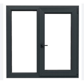 Вікно металопластикове 1300x1400мм монтажна ширина 60мм профіль WDS Ekipazh Ultra 60 з однокамерним склопакетом 32 мм