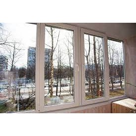 Лоджія 2560x1350 мм монтажна ширина 70 мм профіль WDS Ekipazh Ultra 70 з двокамерним склопакетом