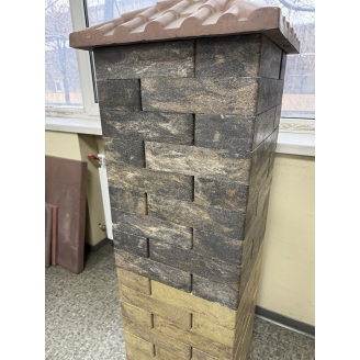 Кирпич облицовочный пустотелый ECOBRICK колор микс гладкий