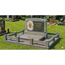 Класичний меморіальний комплекс 2 сірий граніт