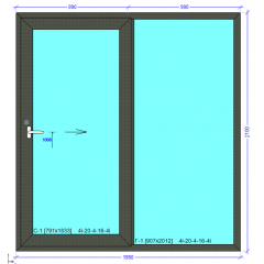 Вхідна розсувна система WDS SL 76 Ізмаїл