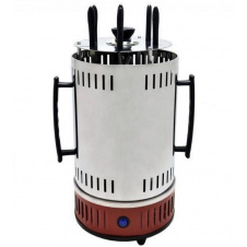 Электрошашлычница вертикальная Domotec BBQ MS-7783, нержавеющая сталь, красная