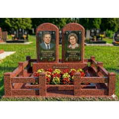 Комплекс пам'ятник граніт червоний подвійний Єланець